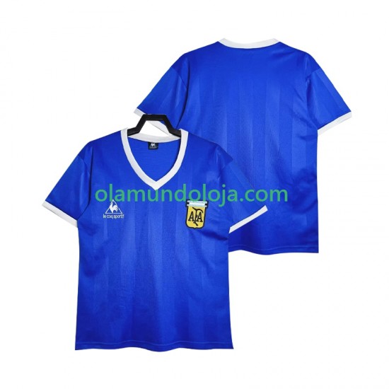 Camisola Argentina 1986 Retro Homem Equipamento Segundo Manga Curta